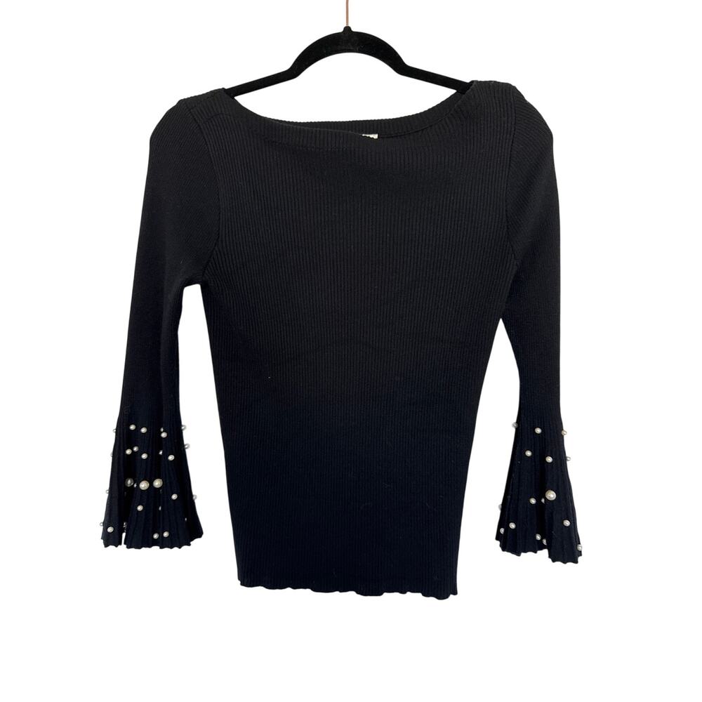 Boston Proper Pearl Bell Sleeve Sweater, S